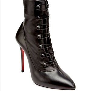 Christian Louboutin French Tutu Button Leather Booties